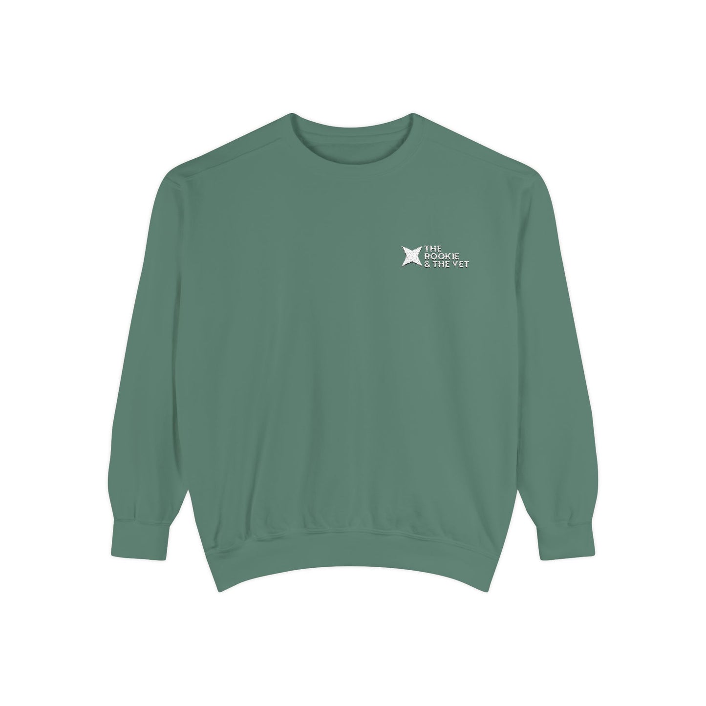 The Rookie & The Vet Unisex Garment-Dyed Sweatshirt, Cozy Layer, Relaxed Fit, Casual Style