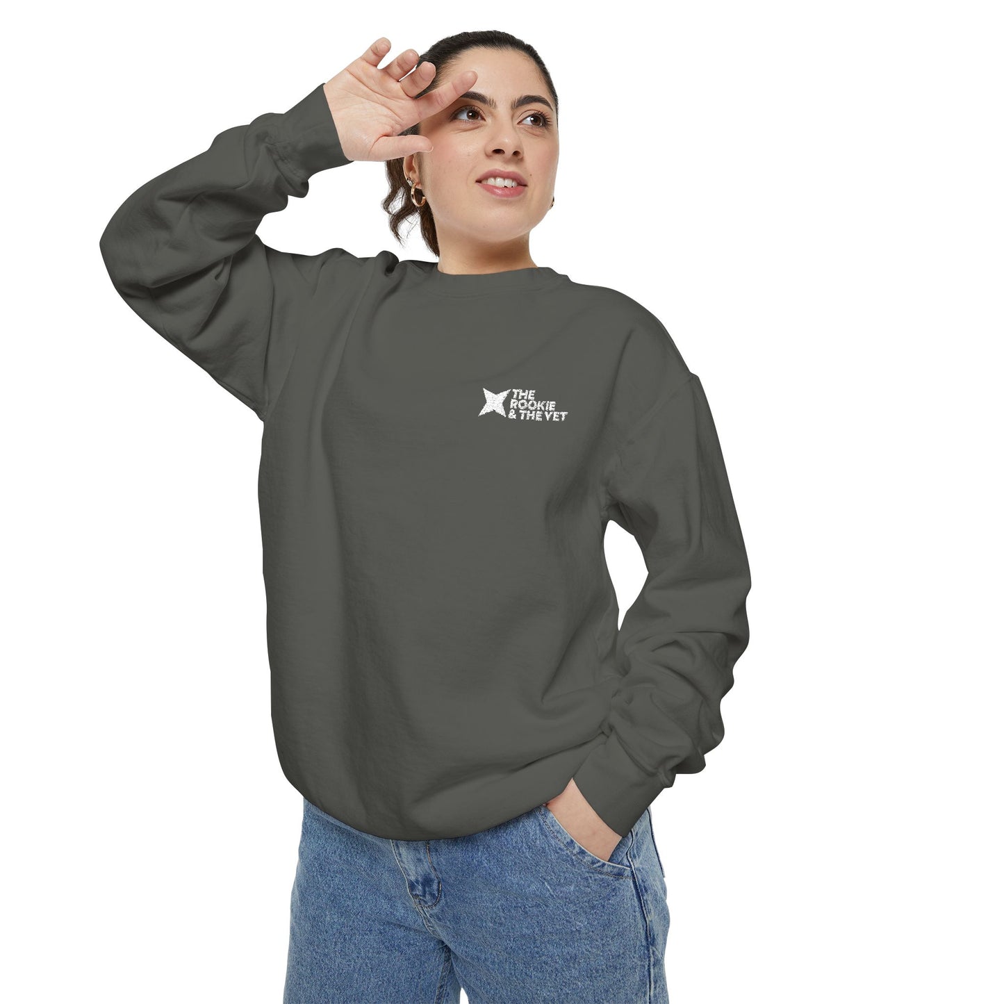 The Rookie & The Vet Unisex Garment-Dyed Sweatshirt, Cozy Layer, Relaxed Fit, Casual Style