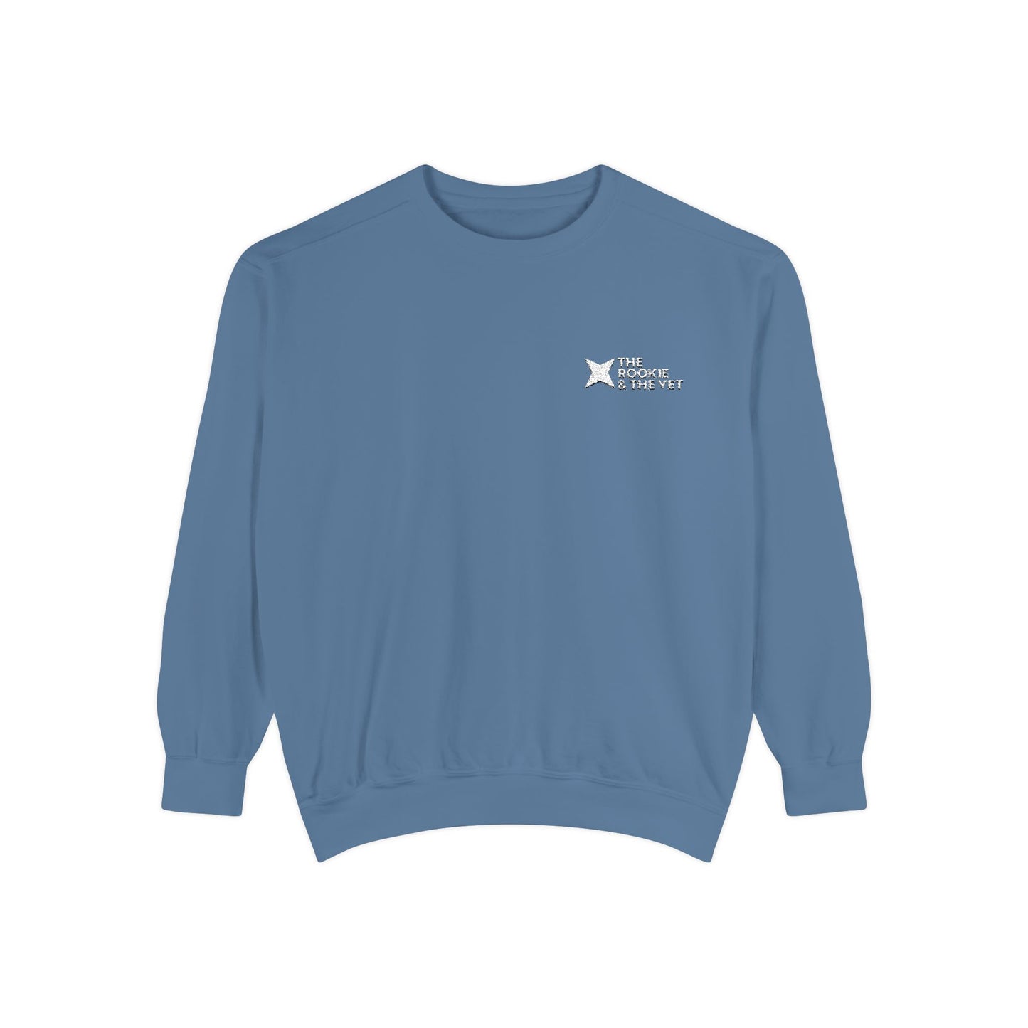 The Rookie & The Vet Unisex Garment-Dyed Sweatshirt, Cozy Layer, Relaxed Fit, Casual Style
